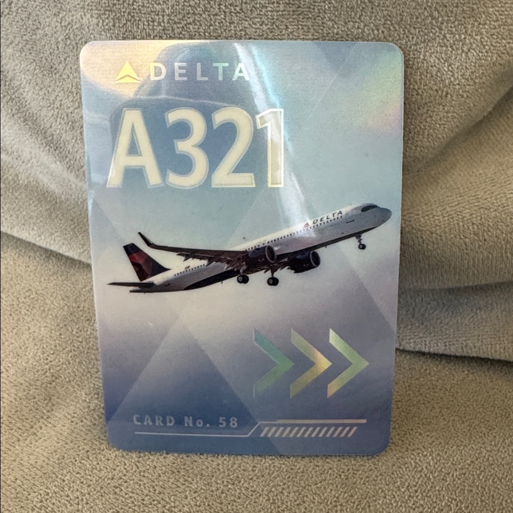New Delta Pilot Trading Card A321NEO Collectible Airbus Delta Airlines 2022 #58